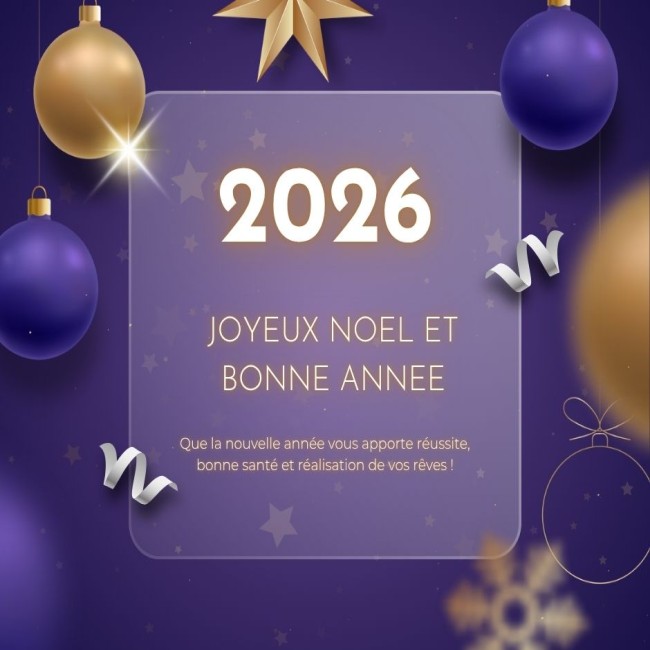 Photos Joyeux noel and Bonne annee 2026 Message